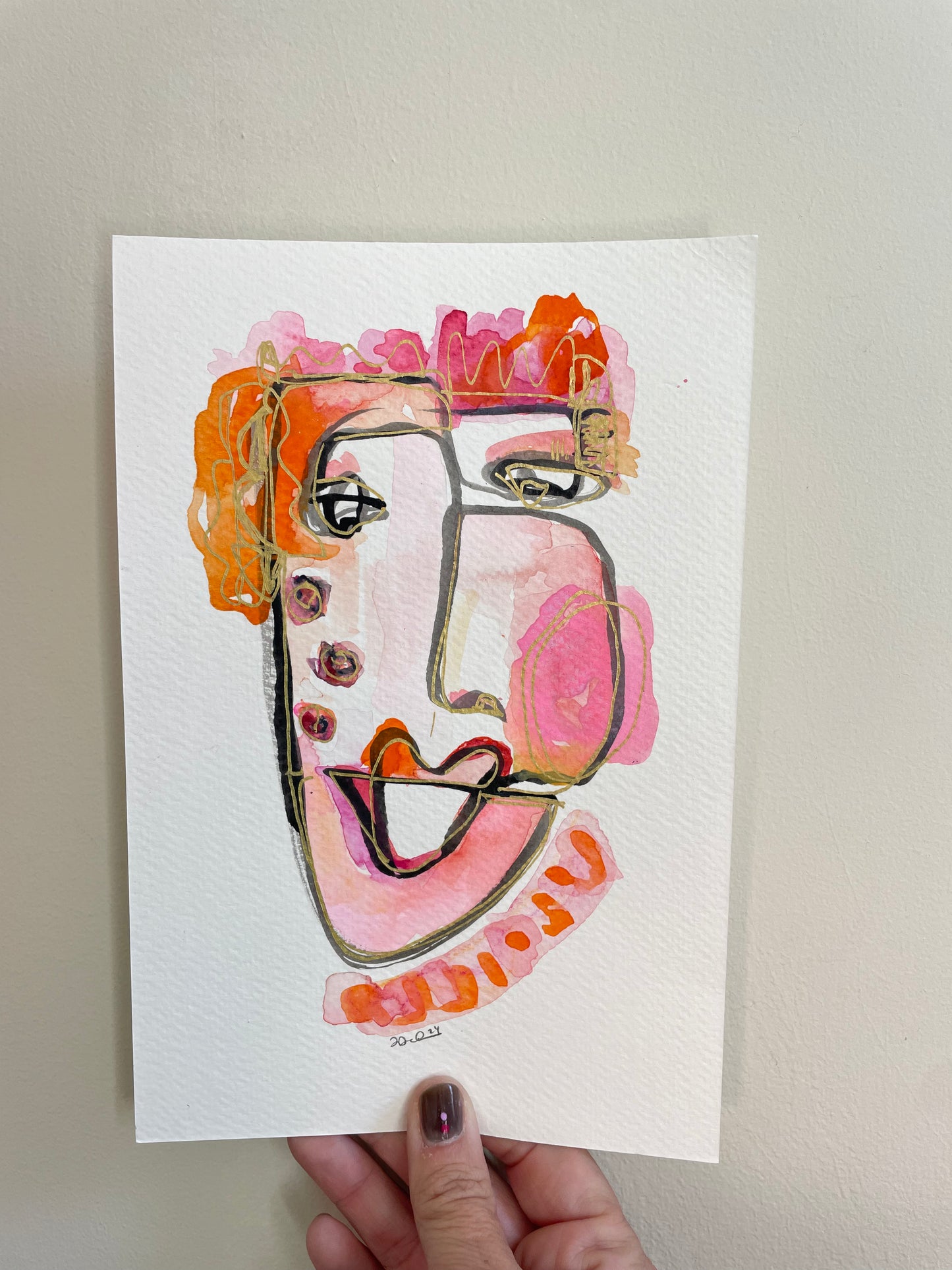 Abstract Face: She Thrives in the Heat
