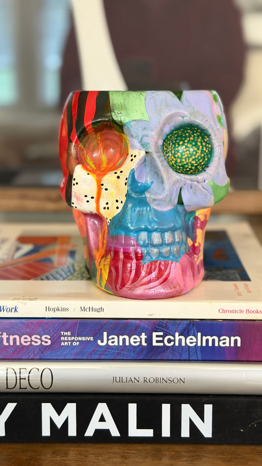 Daisy Eye Skull Planter