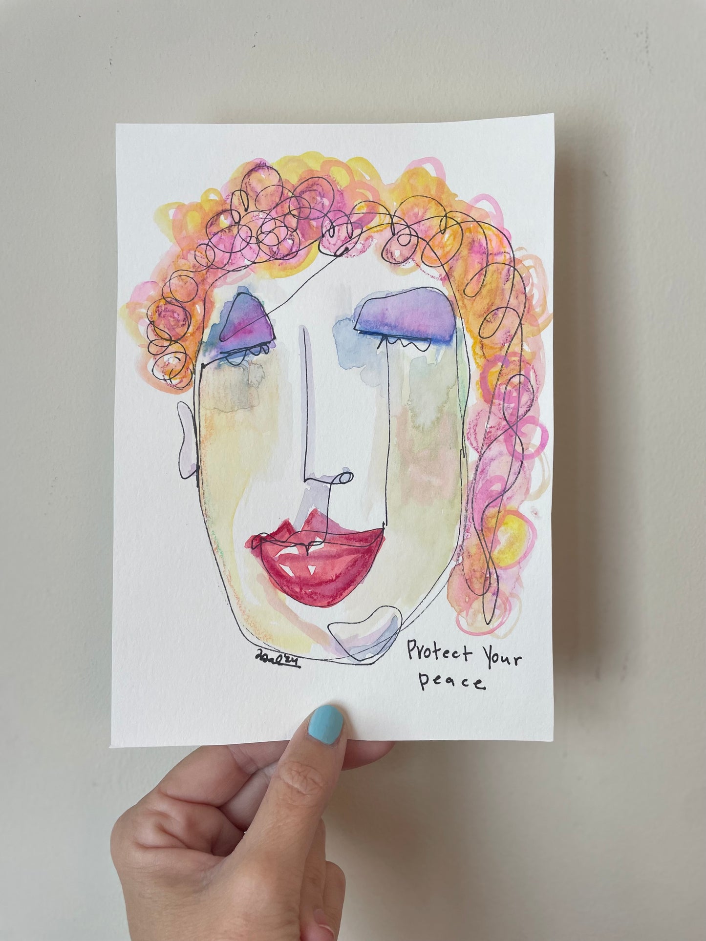 Abstract Face: Protect Your Peace