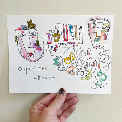Abstract Face: Oppsites Attract