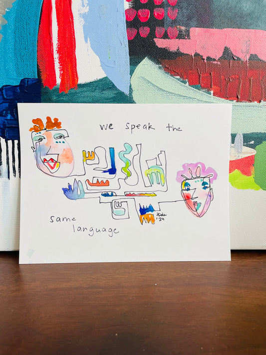 Abstract Faces: We Speak the Same Language